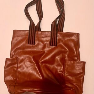 Universal Thread Brown Tote with Black Straps